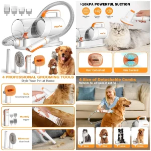 4-in-1 Pet Grooming Kit with Vacuum